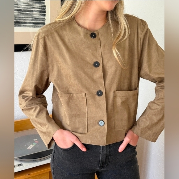 Blank NYC Tan Suede Women's Jacket - Picture 4 of 17